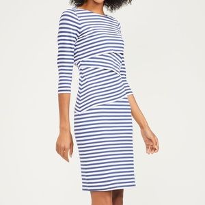 J McLaughlin Striped 3/4 Sleeve Dress